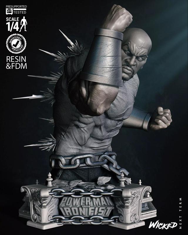 Wicked Marvel Luke Cage Bust Tested for 3D printing