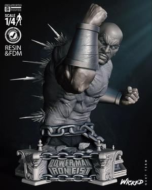 Wicked Marvel Luke Cage Bust Tested for 3D printing