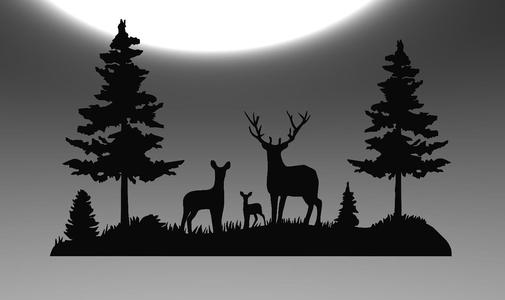 Goat Family – Line Art Design