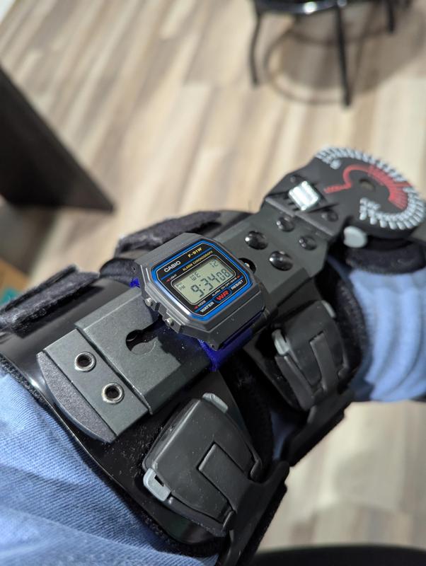Casio F-91W Watch Mount for Breg Adjustable Elbow Brace