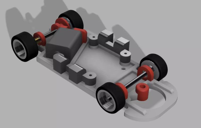 Slotcar Chassis Universal  RevoSlot 132 3D Print Model