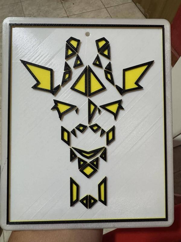 giraffe geometric wall art