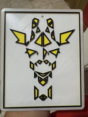 giraffe geometric wall art