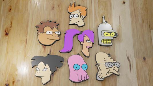 PACK 7 KEYCHAINS / KEYCHAIN FUTURAMA