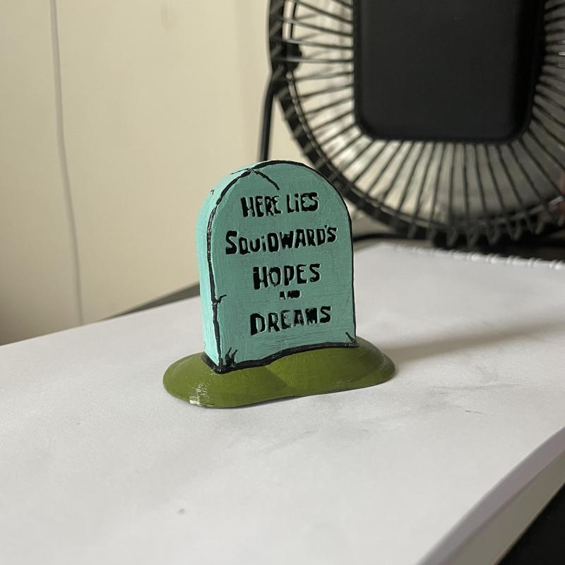 Here Lies Squidward's Hopes and Dreams Gravestone