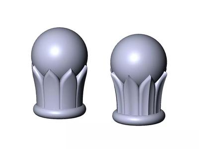 Papyrus leaves capital ends moldings relief