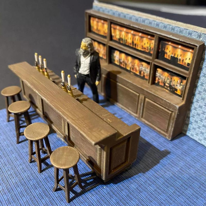 BAR SHELVES FOR PUB 7MM SCALE O GAUGE MODEL RAILWAY BUILDING