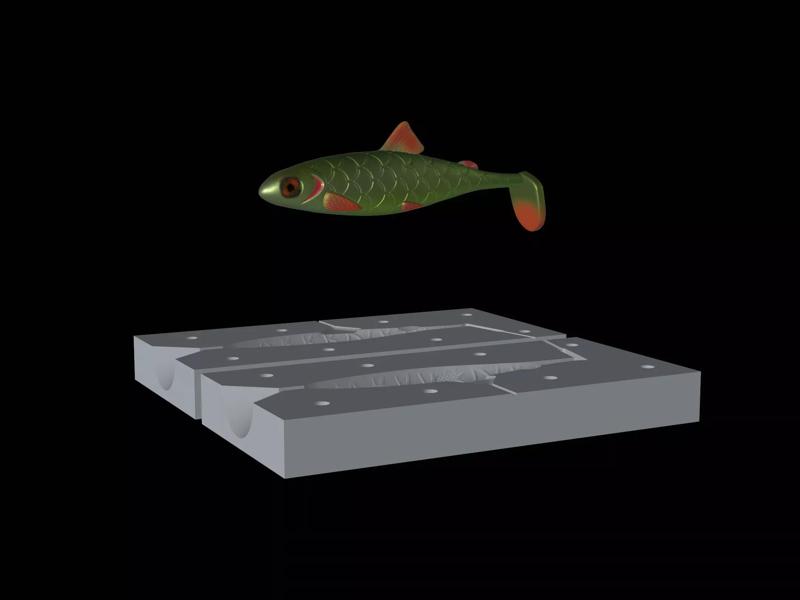 2x am bait fish 12cm 16 cm hoof form for predator fishing