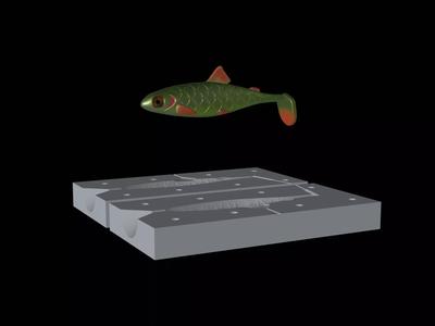 2x am bait fish 12cm 16 cm hoof form for predator fishing