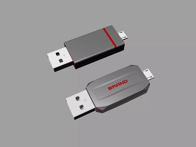 Grey and red OTG U Disk B