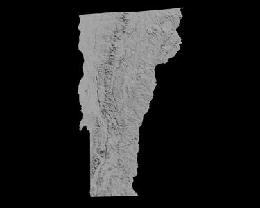 3D Topographical Map of Vermont
