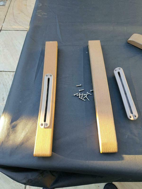 Florabest plastic inserts armrests wicker folding chair 5-way adjustable