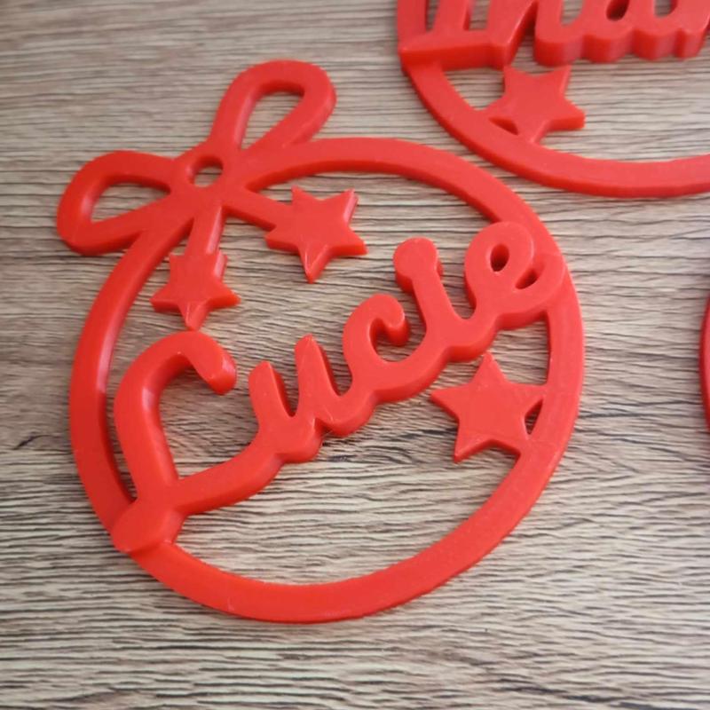 3 x Lucie, personalized Christmas bauble