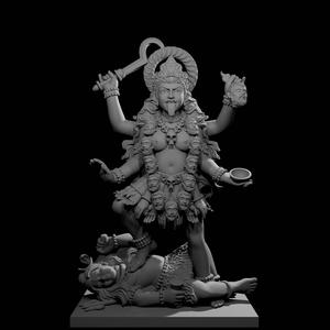 Maa Kali 3D Printable Statue Fierce Hindu Goddess Murti 3D print model