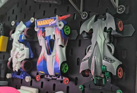 Mini4wd / Crushgear display for IKEA skadis