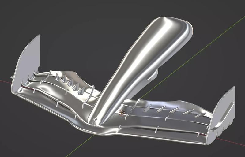 Ferrari SF23 front and rear wing for hat