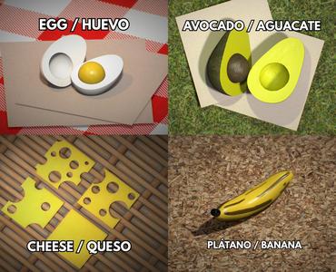 Varied toy food - Comida variada de juguete