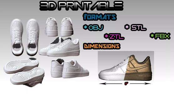 Nike Airforce  1 shoe for 3d print