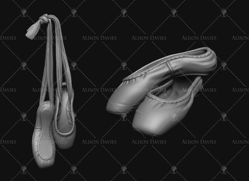 SET of 3 pairs of Ballet slippers shoes printable