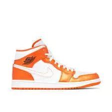 ORANGE AND WHITE AIR JORDANS