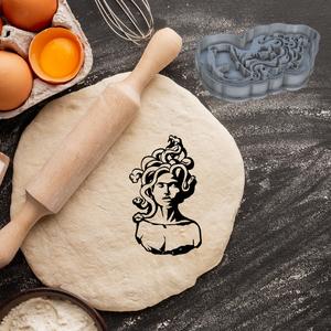Medusa cookie cutter pastry dough biscuit sugar food