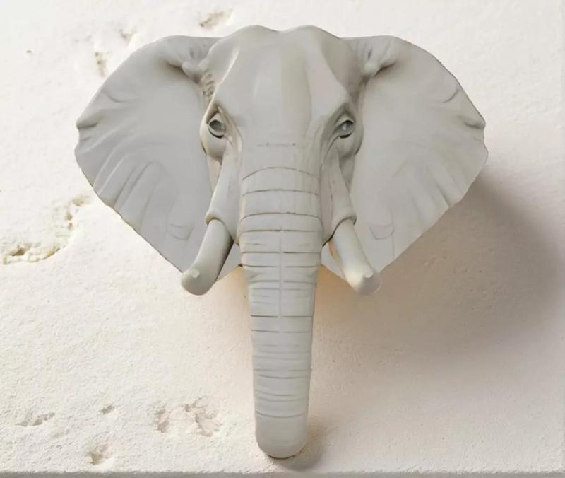 Elephant Head Bust 3D Model - STL Printable Wildlife