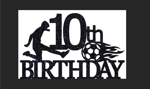 Happy 10th football topper