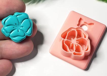 Poppy Flower Polymer Clay Earring Cutter