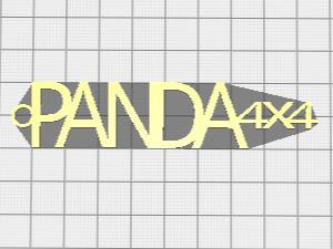 Panda 4x4 Keychain