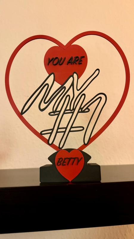 Custom #1 Heart with Stand