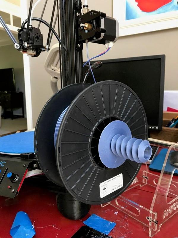 Kossel Delta Spool Holder with Hard Drive Bearing