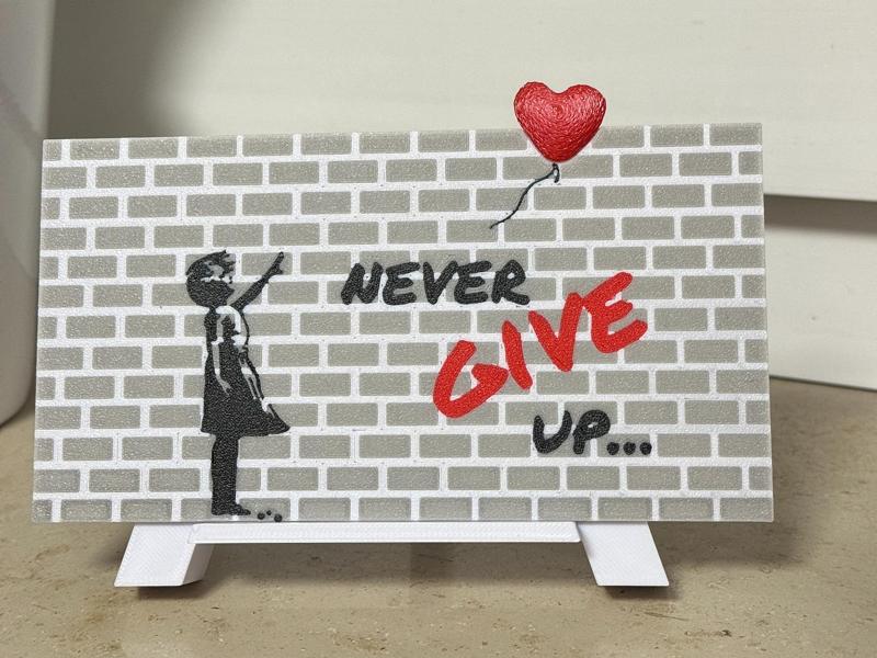 Balloon Girl - Never Give Up - Gift