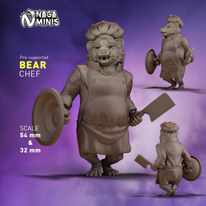 (Pre-supported) Bear Folk Chef