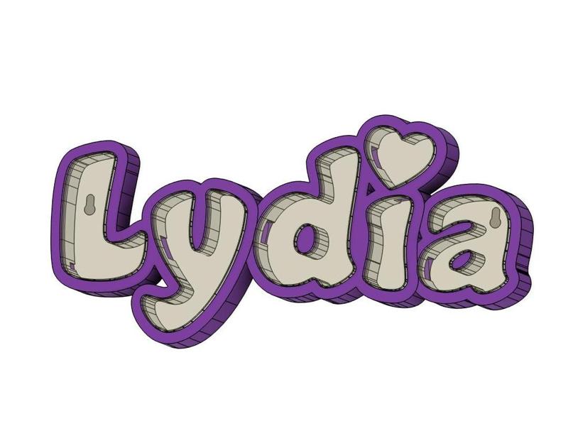 LED Name Lamp Lydia
