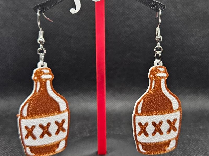 XXX earrings - whiskey