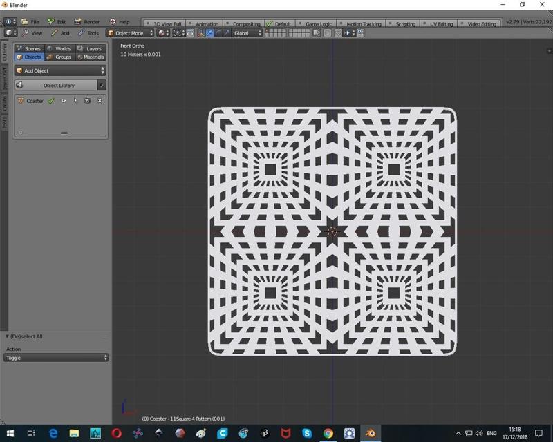 Coaster - 11Square-4 Pattern (001)
