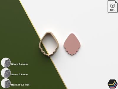 Polymer clay cutters Moroccan 010 : 7 Size 3 Cutter Versions : Digital files for 3D printing