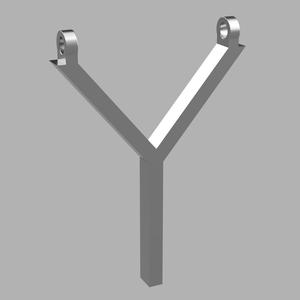 Letter Y Greek Style Necklace Amulet