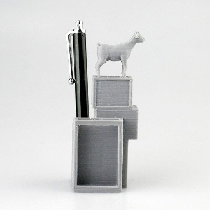 Goat Pen Holder – Unique 3D Printable Desk Organizer