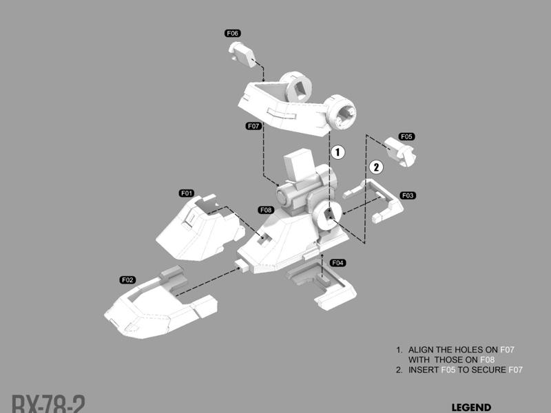 One-meter tall Gundam feet