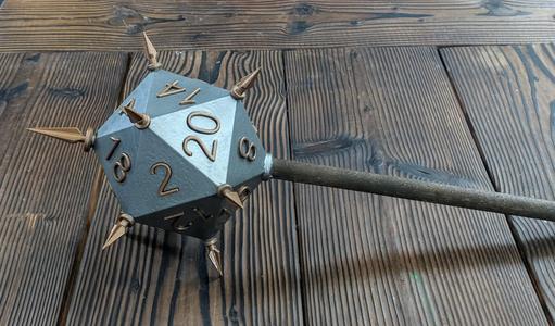 The Dice Damage Weapon Dungeon Mace-ter, a d20 Mace!