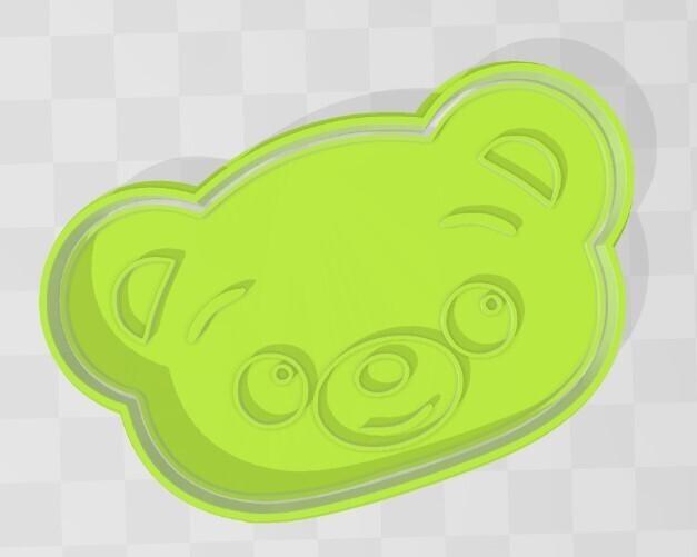 Cookie cutter teddy bear BAM plim plim
