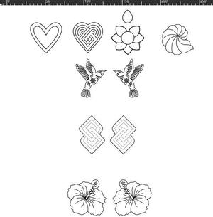 Clay Cutter : Flower Cutter : Diamond Cutter : Floral Bird Cutter : Flower Cutter : Aritos Cutter