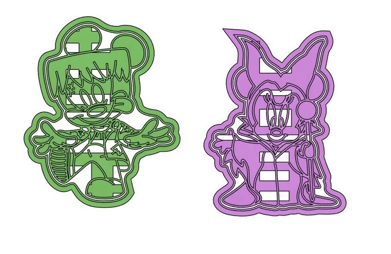 Cookie cutters -minie and mike