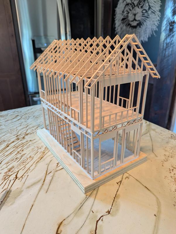 1:25 Framed House Under Construction