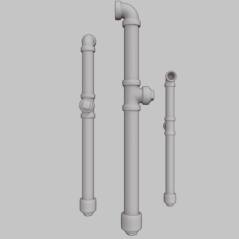 Cyberpunk 2077 Iron Pipe For Cosplay Or Figurine