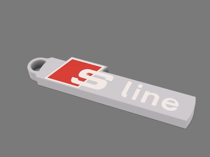 Audi Sline Keychain whit 2 side logo