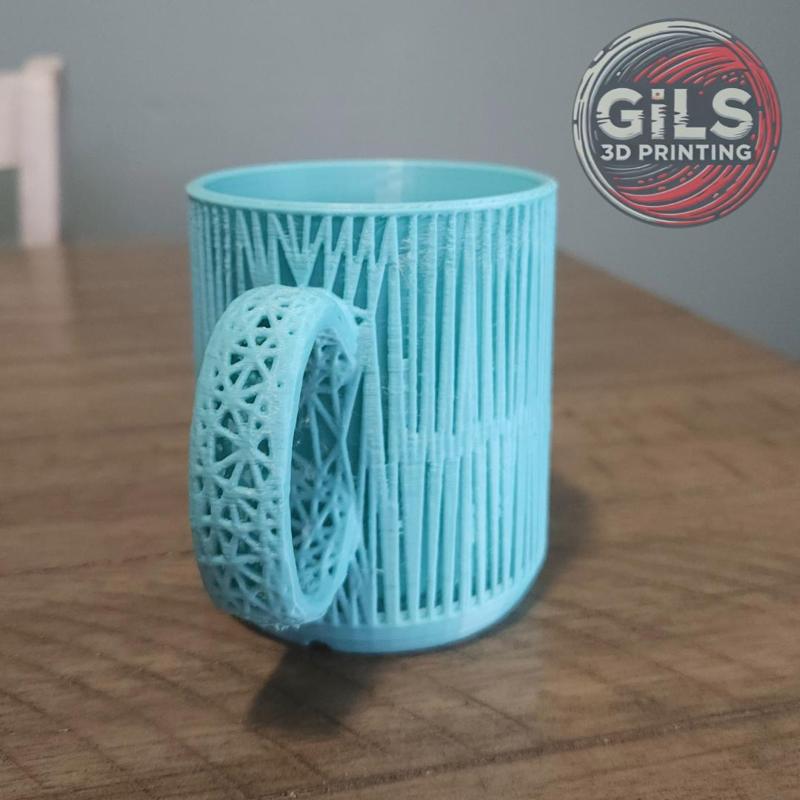 Voronoi cup with handle