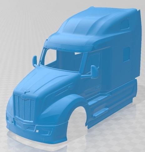 Peterbilt 579 Sleeper Cab Tractor Truck 2024 Printable Body Cabin