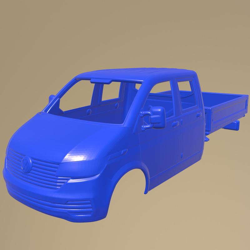 Volkswagen Transporter Double Cab Pickup 2019 PRINTABLE CAR BODY